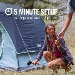 Coleman 3-Season Family & Campground Tents Skydome Tent: 8 Person 3 Season -Tents and Shelters Store BLUNIG D1