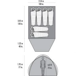MSR 3-Season Family & Campground Tents Habitude 6 Tent: 6 Person 3 Season -Tents and Shelters Store BLU D3 1