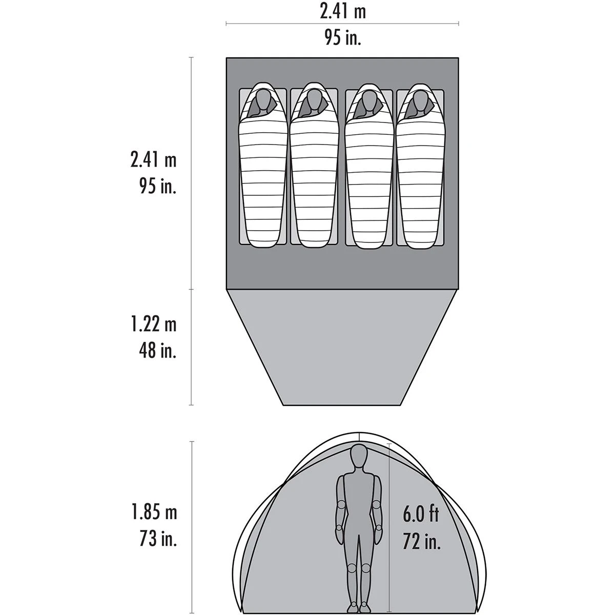 MSR 3-Season Family & Campground Tents Habitude 4 Tent: 4 Person 3 Season 6 MSR 3-Season Family & Campground Tents Habitude 4 Tent: 4 Person 3 Season - Image 4
