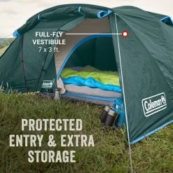 Coleman 3-Season Family & Campground Tents Skydome Fullfly Vest Tent: 2 Person 3 Season -Tents and Shelters Store EVE D2