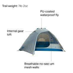 Mountainsmith 3-Season Family & Campground Tents Bear Creek 4 Tent + Footprint: 4 Person 2 Season -Tents and Shelters Store OLYBLU D5