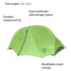 NEMO Equipment Inc. 3-Season Backpacking Tents Dragonfly Tent: 2 Person 3 Season -Tents and Shelters Store ONECOL D24
