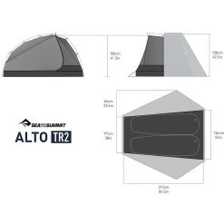 Sea To Summit 3-Season Backpacking Tents ALTO TR2 Tent: 2 Person 3 Season -Tents and Shelters Store ONECOL D28 2