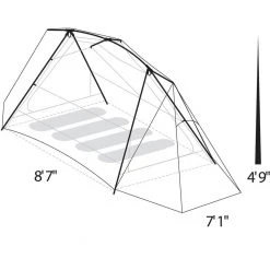 Eureka 3-Season Backpacking Tents Timberline SQ 4XT Tent: 4 Person 3 Season -Tents and Shelters Store ONECOL D3 6