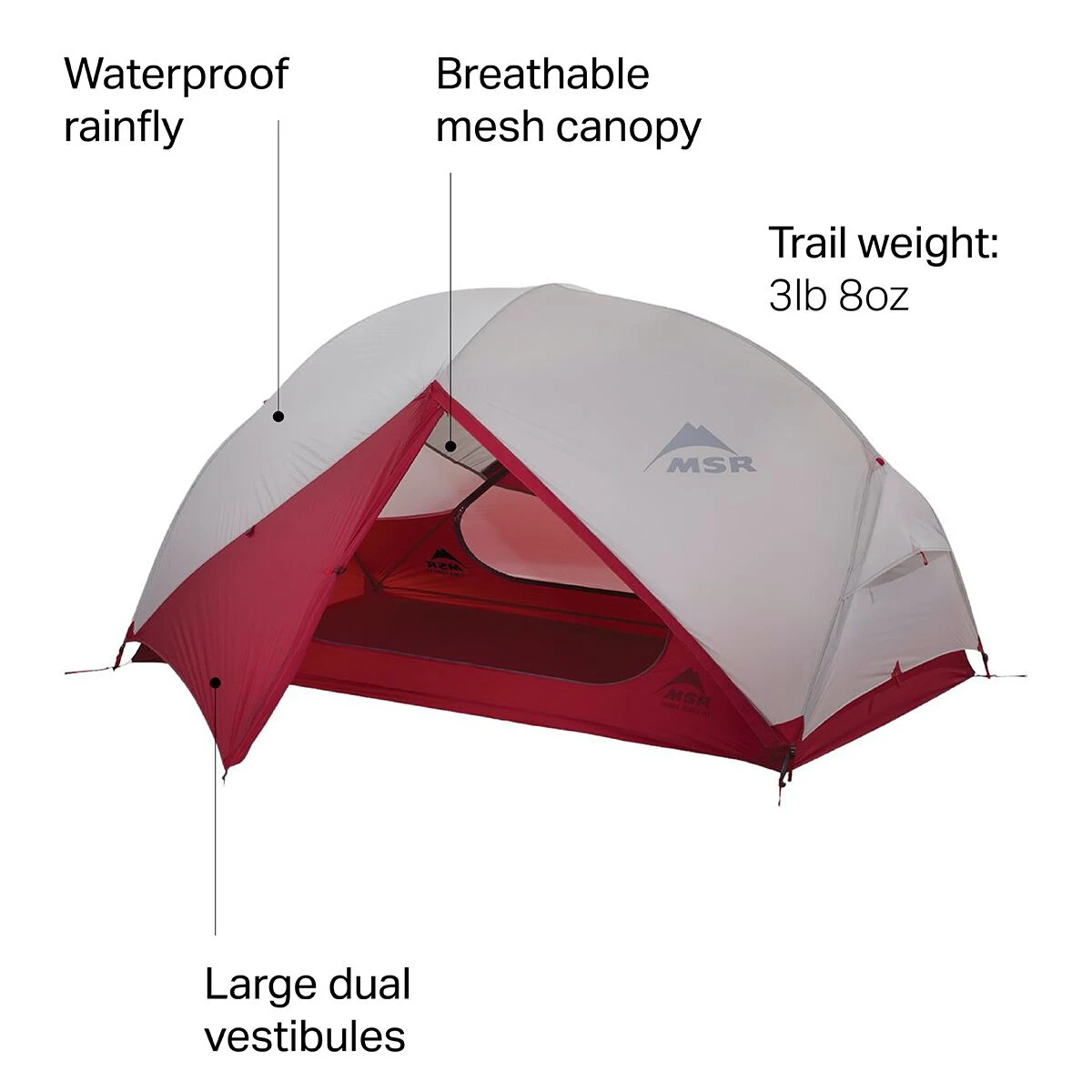MSR 3-Season Backpacking Tents Hubba Hubba NX Tent: 2 Person 3 Season 8 MSR 3-Season Backpacking Tents Hubba Hubba NX Tent: 2 Person 3 Season - Image 6