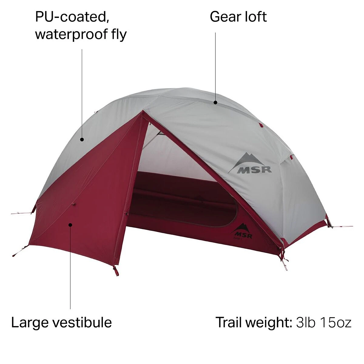 MSR 3-Season Backpacking Tents Elixir Tent: 1 Person 3 Season 9 MSR 3-Season Backpacking Tents Elixir Tent: 1 Person 3 Season - Image 7