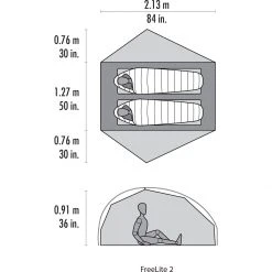 MSR 3-Season Backpacking Tents Freelite 2 Tent: 2 Person 3 Season -Tents and Shelters Store RD D9 3
