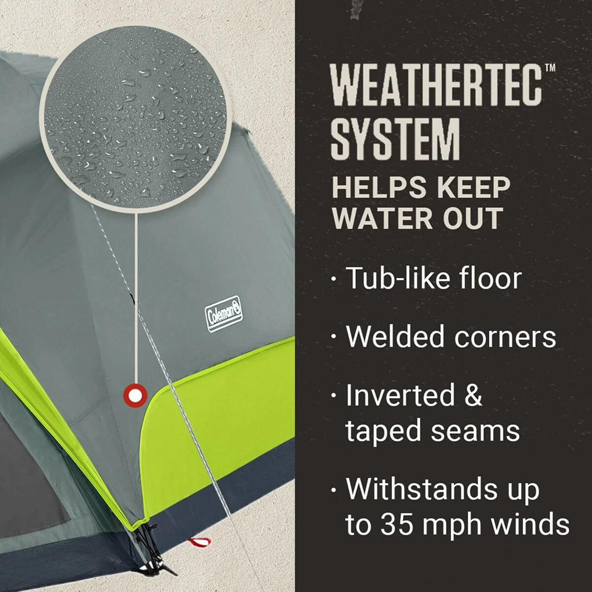 Coleman 3-Season Family & Campground Tents Skydome Screen Room Tent: 6 Person 3 Season 6 Coleman 3-Season Family & Campground Tents Skydome Screen Room Tent: 6 Person 3 Season - Image 4