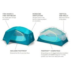 NEMO Equipment Inc. Vestibules & Footprints Aurora 3P Tent: 3 Person 3 Season 37 NEMO Equipment Inc. Vestibules & Footprints Aurora 3P Tent: 3 Person 3 Season -Tents and Shelters Store SUR D14
